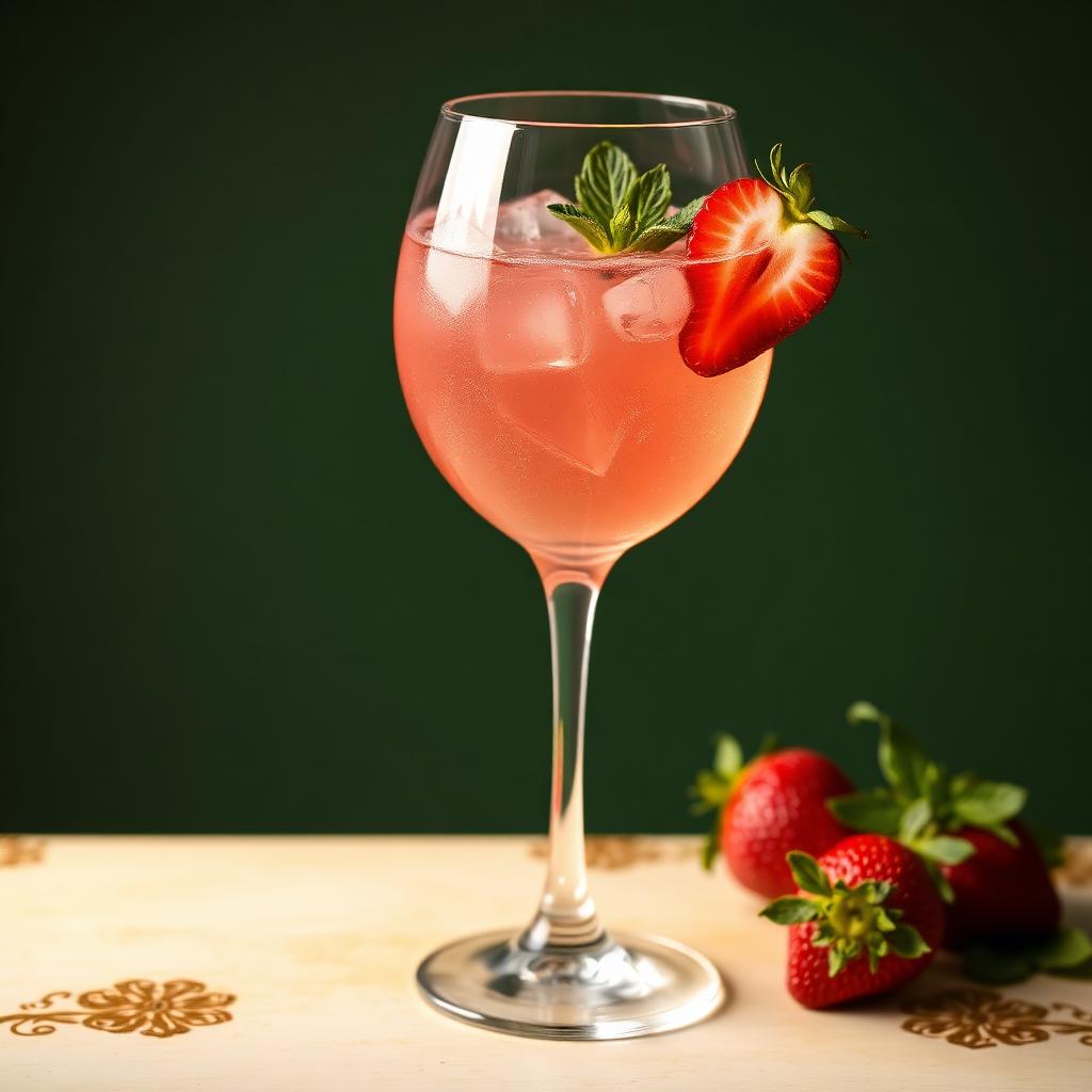 Jordgubbs-Spritz Mocktail